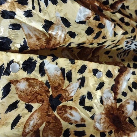 Vintage Leopard Print Hawaiian Caftan House Dress - Picture 4 of 4